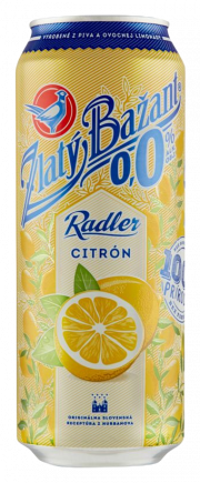 Zlatý Bažant radler citrón 0%